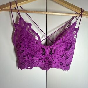 Free People Purple Lace Bralette